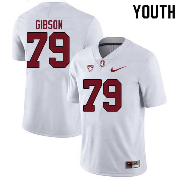 Youth #79 Will Gibson Stanford Cardinal College Football Jerseys Sale-White - Click Image to Close